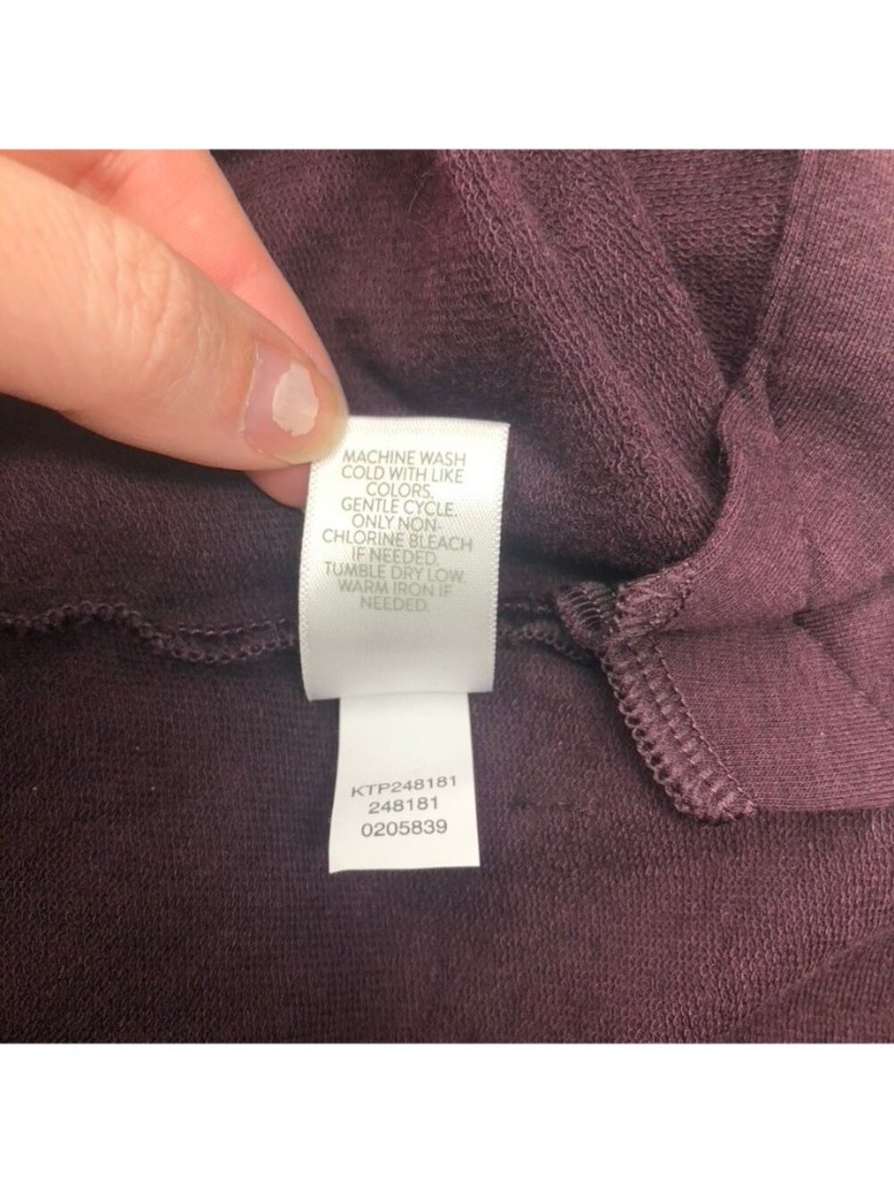 J Jill Pure Jill Affinity French Terry Pullover Top Size XL Purple - Picture 7 of 7